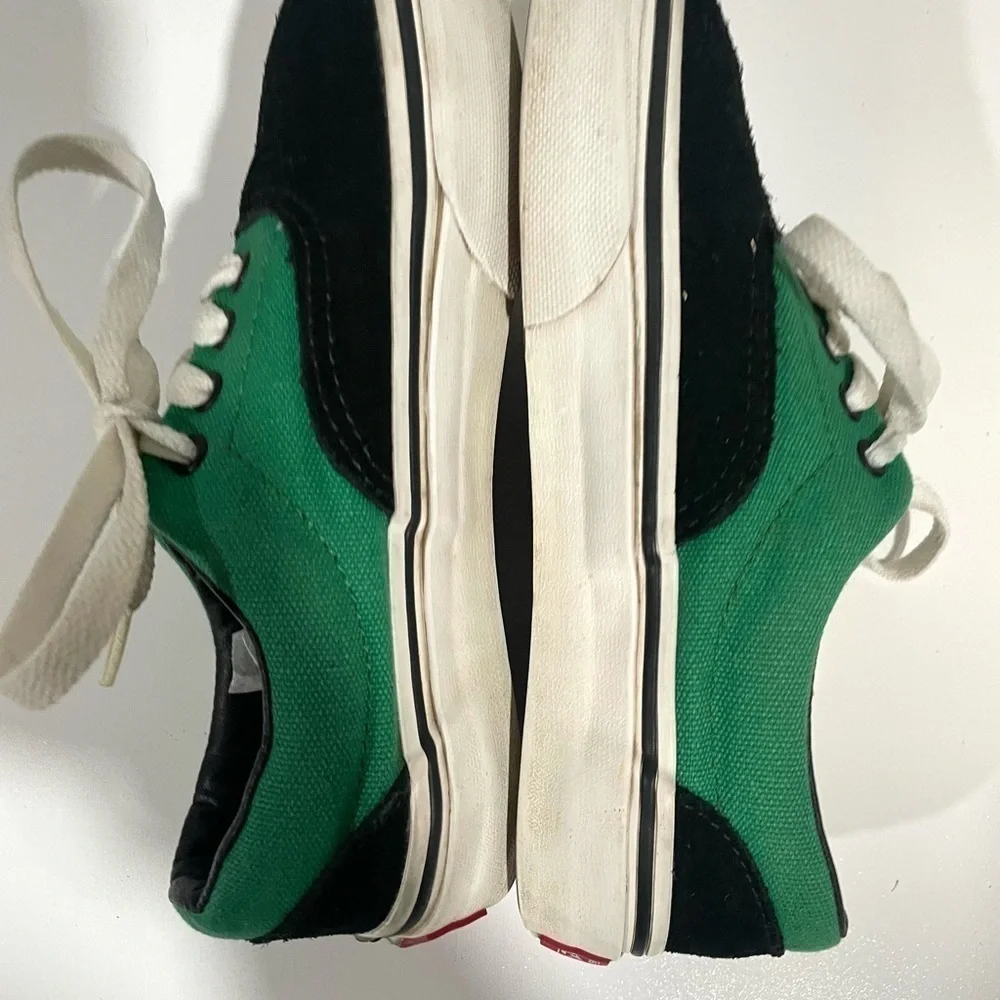 VANS skate era green black canvas low top shoe size 12.5